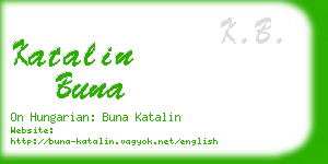 katalin buna business card